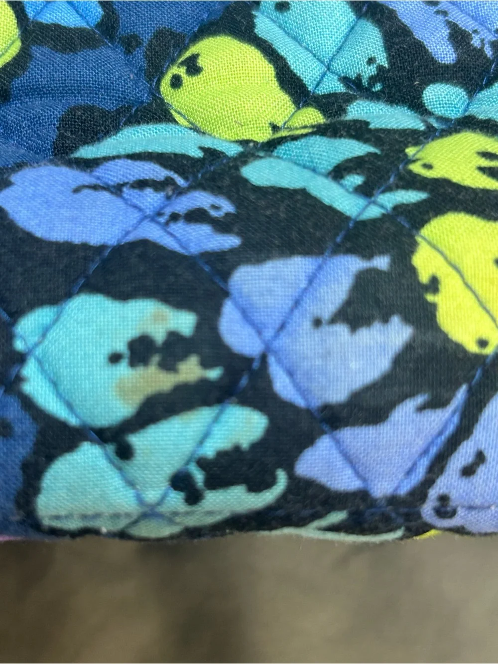 Vera Bradley Indigo Pop Handbag Tote Bag & Wallet - 2012 retired Colorful